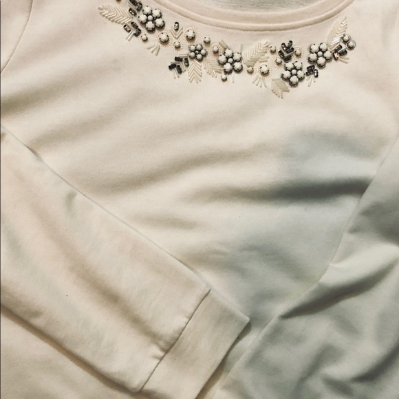 LOFT Beaded Sweatshirt Top - Picture 7 of 7